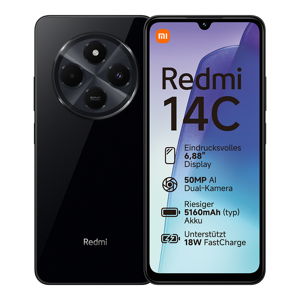 Redmi 14C 4GB/128GB | Midnight Schwarz